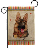 German Shepherd Happiness - Pets Nature Vertical Impressions Decorative Flags HG110190 Made In USA