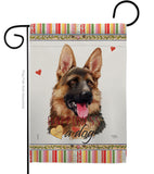 German Shepherd Happiness - Pets Nature Vertical Impressions Decorative Flags HG110190 Made In USA