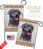 Labrador Happiness - Pets Nature Vertical Impressions Decorative Flags HG110193 Made In USA