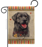 Labrador Happiness - Pets Nature Vertical Impressions Decorative Flags HG110193 Made In USA