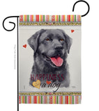 Labrador Happiness - Pets Nature Vertical Impressions Decorative Flags HG110193 Made In USA