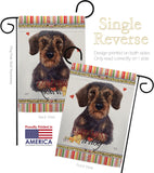 Miniature Dachshund Happiness - Pets Nature Vertical Impressions Decorative Flags HG110196 Made In USA