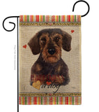 Miniature Dachshund Happiness - Pets Nature Vertical Impressions Decorative Flags HG110196 Made In USA
