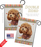 Poodle Happiness - Pets Nature Vertical Impressions Decorative Flags HG110207 Made In USA