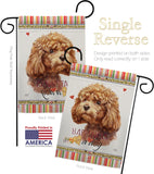 Poodle Happiness - Pets Nature Vertical Impressions Decorative Flags HG110207 Made In USA
