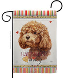 Poodle Happiness - Pets Nature Vertical Impressions Decorative Flags HG110207 Made In USA