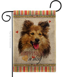 Shetland Sheepdog Happiness - Pets Nature Vertical Impressions Decorative Flags HG110216 Made In USA