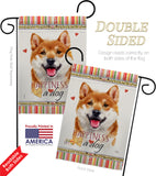 Shiba Inu Happiness - Pets Nature Vertical Impressions Decorative Flags HG110217 Made In USA