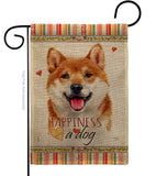 Shiba Inu Happiness - Pets Nature Vertical Impressions Decorative Flags HG110217 Made In USA