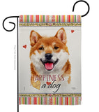 Shiba Inu Happiness - Pets Nature Vertical Impressions Decorative Flags HG110217 Made In USA