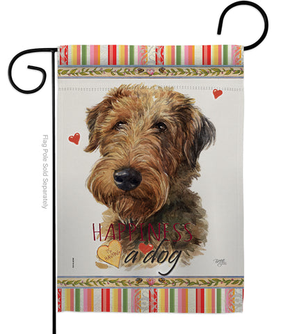 Welsh Terrier Happiness - Pets Nature Vertical Impressions Decorative Flags HG110231 Made In USA