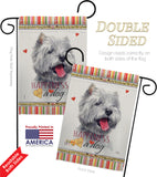 Westie Happiness - Pets Nature Vertical Impressions Decorative Flags HG110232 Made In USA