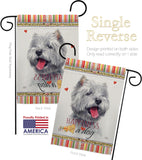 Westie Happiness - Pets Nature Vertical Impressions Decorative Flags HG110232 Made In USA