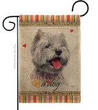 Westie Happiness - Pets Nature Vertical Impressions Decorative Flags HG110232 Made In USA