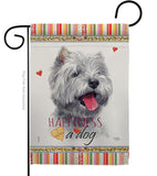 Westie Happiness - Pets Nature Vertical Impressions Decorative Flags HG110232 Made In USA