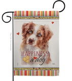 Red Australian Shepherd Happiness - Pets Nature Vertical Impressions Decorative Flags HG110241 Made In USA