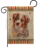 Red Australian Shepherd Happiness - Pets Nature Vertical Impressions Decorative Flags HG110241 Made In USA