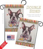Gray Boston Terrier Happiness - Pets Nature Vertical Impressions Decorative Flags HG110242 Made In USA
