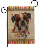 Brindle Boxer Happiness - Pets Nature Vertical Impressions Decorative Flags HG110243 Made In USA