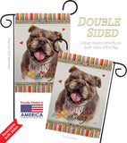 Chocolate Bulldog Happiness - Pets Nature Vertical Impressions Decorative Flags HG110244 Made In USA