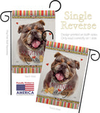Chocolate Bulldog Happiness - Pets Nature Vertical Impressions Decorative Flags HG110244 Made In USA