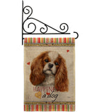 Comforter Spaniel Happiness - Pets Nature Vertical Impressions Decorative Flags HG110134 Made In USA