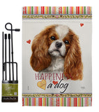 Comforter Spaniel Happiness - Pets Nature Vertical Impressions Decorative Flags HG110134 Made In USA