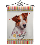 Jack Russell Terrier Happiness - Pets Nature Vertical Impressions Decorative Flags HG110136 Made In USA