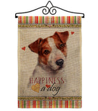 Jack Russell Terrier Happiness - Pets Nature Vertical Impressions Decorative Flags HG110136 Made In USA