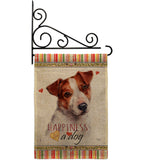 Jack Russell Terrier Happiness - Pets Nature Vertical Impressions Decorative Flags HG110136 Made In USA