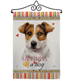 Russell Terrier Happiness - Pets Nature Vertical Impressions Decorative Flags HG110138 Made In USA