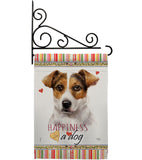 Russell Terrier Happiness - Pets Nature Vertical Impressions Decorative Flags HG110138 Made In USA