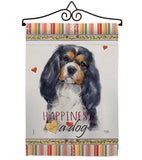 Cavalier Spaniel Happiness - Pets Nature Vertical Impressions Decorative Flags HG110155 Made In USA