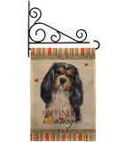 Cavalier Spaniel Happiness - Pets Nature Vertical Impressions Decorative Flags HG110155 Made In USA