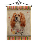Cavalier King Spaniel Happiness - Pets Nature Vertical Impressions Decorative Flags HG110164 Made In USA
