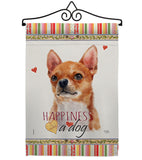 Shorthair Chihuahua Happiness - Pets Nature Vertical Impressions Decorative Flags HG110167 Made In USA