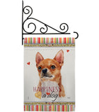 Shorthair Chihuahua Happiness - Pets Nature Vertical Impressions Decorative Flags HG110167 Made In USA