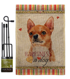 Shorthair Chihuahua Happiness - Pets Nature Vertical Impressions Decorative Flags HG110167 Made In USA