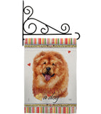 Chow Chow Happiness - Pets Nature Vertical Impressions Decorative Flags HG110169 Made In USA