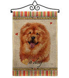 Chow Chow Happiness - Pets Nature Vertical Impressions Decorative Flags HG110169 Made In USA