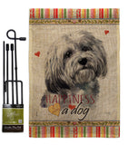 Havanese Happiness - Pets Nature Vertical Impressions Decorative Flags HG110185 Made In USA