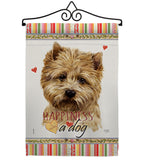 Cairn Terrier Happiness - Pets Nature Vertical Impressions Decorative Flags HG110189 Made In USA