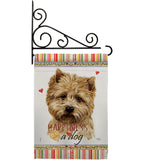 Cairn Terrier Happiness - Pets Nature Vertical Impressions Decorative Flags HG110189 Made In USA
