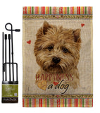 Cairn Terrier Happiness - Pets Nature Vertical Impressions Decorative Flags HG110189 Made In USA