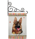 German Shepherd Happiness - Pets Nature Vertical Impressions Decorative Flags HG110190 Made In USA