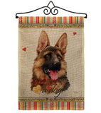 German Shepherd Happiness - Pets Nature Vertical Impressions Decorative Flags HG110190 Made In USA