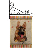 German Shepherd Happiness - Pets Nature Vertical Impressions Decorative Flags HG110190 Made In USA