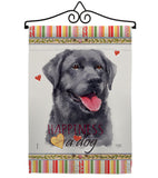 Labrador Happiness - Pets Nature Vertical Impressions Decorative Flags HG110193 Made In USA
