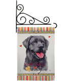 Labrador Happiness - Pets Nature Vertical Impressions Decorative Flags HG110193 Made In USA