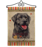 Labrador Happiness - Pets Nature Vertical Impressions Decorative Flags HG110193 Made In USA